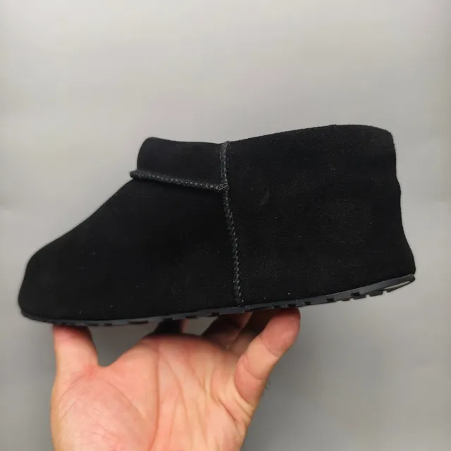 UGG Black White Suede Upper Shearling-Lined Casual Shoes