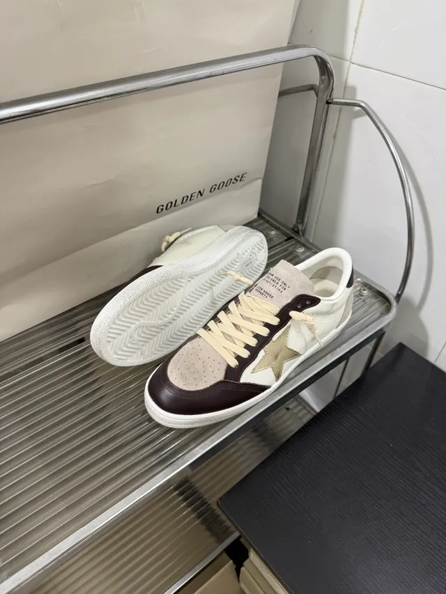 Golden Goose GGDB LTD Edition Off-White and Brown Lifestyle Sneakers
