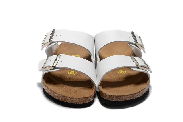 Birkenstock Arizona White Two-Strap Casual Sandals