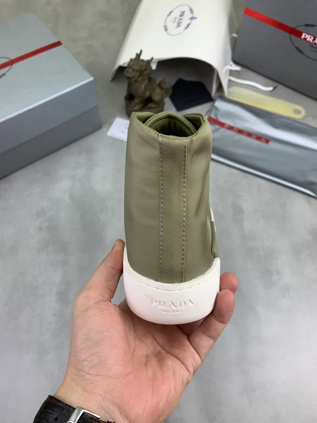 Prada High-Top Olive Green Lifestyle Sneakers