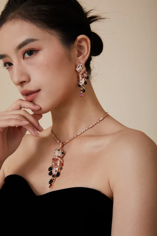 Cartier Panthère Multigem Fringe Earrings