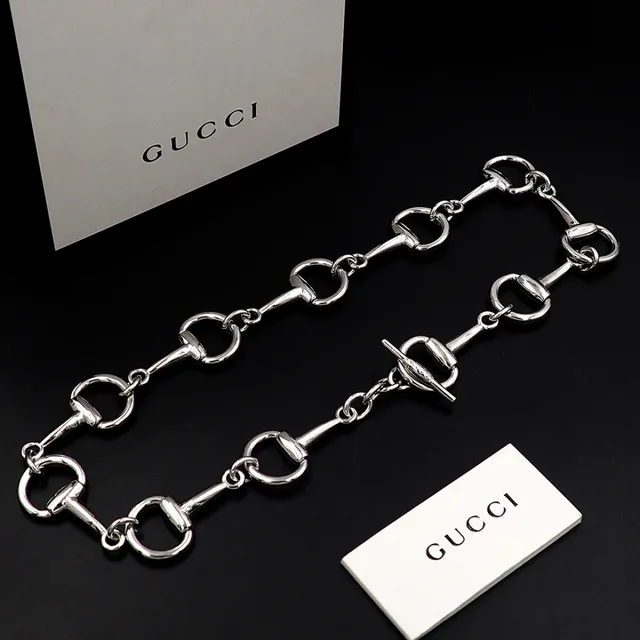 Gucci Horsebit 1955 Silver-Tone Horsebit Link Necklace