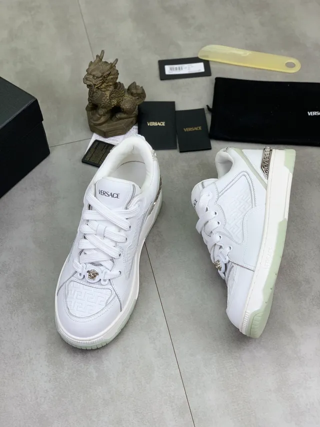 Versace Odissea White Embossed Greca Medusa Lifestyle Sneakers