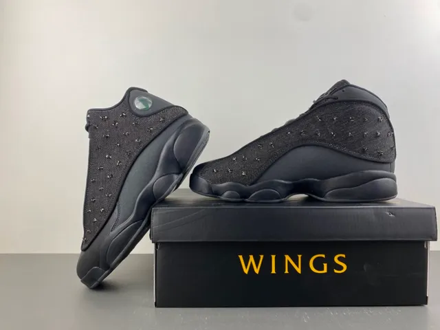 Air Jordan 13 Black Studded High-Top Basketball Shoes