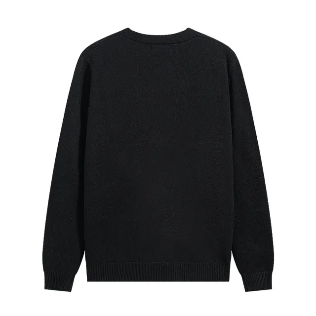 Amiri Bone Appliqué Black Beige V-Neck Button-Front Cardigan