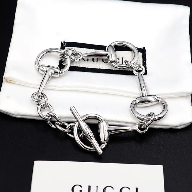 Gucci Horsebit 1955 Polished Silver Horsebit-Link Bracelet