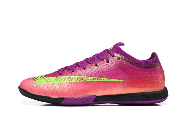 Nike Pink Purple Knit Upper Gradient Colorway Indoor Soccer Shoes