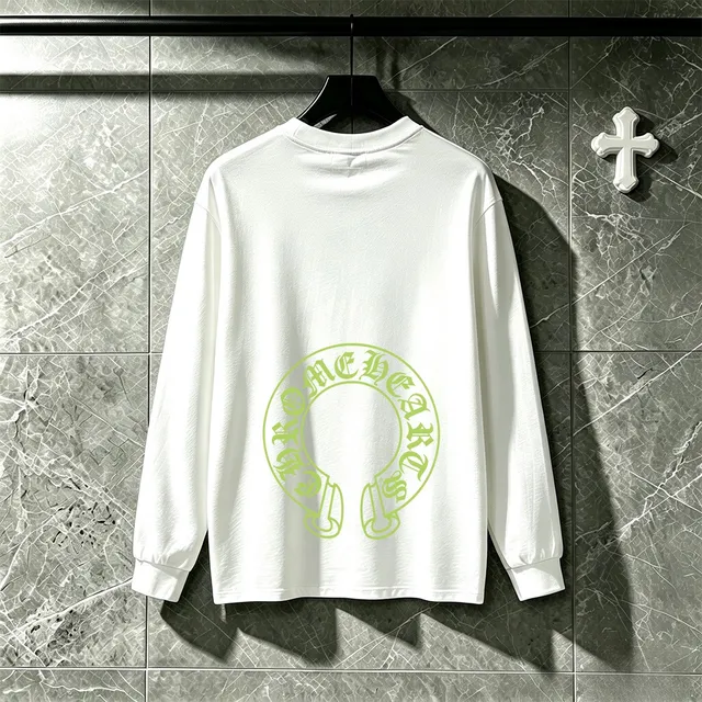 Chrome Hearts Circular Horseshoe Logo Black Long-Sleeve T-Shirt