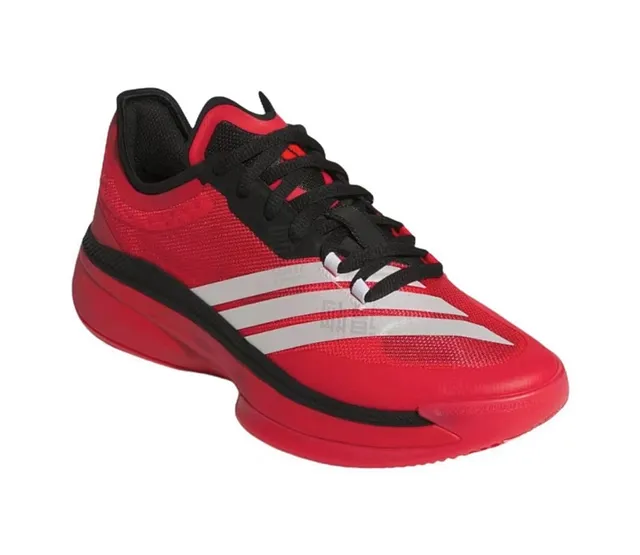 Adidas Red Black Mesh Three-Stripe Lifestyle Sneakers
