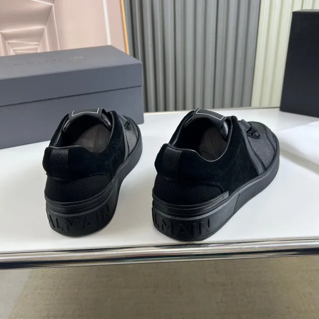 Balmain B-Court Monochrome Black Lifestyle Sneakers