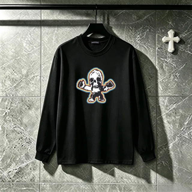 Chrome Hearts Graphic Print Black Long-Sleeve T-Shirt
