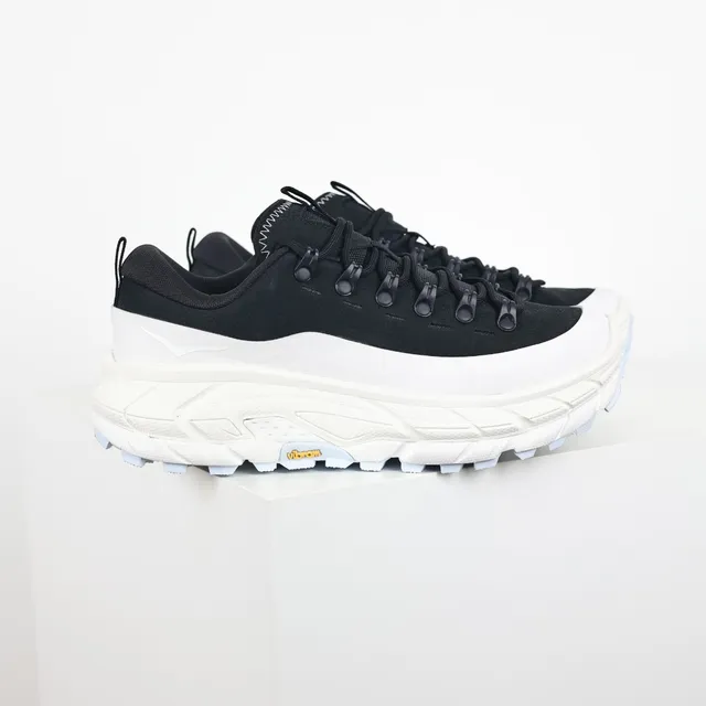 Salomon Black White Chunky Trail-Inspired Sole Suede Upper Running Shoes
