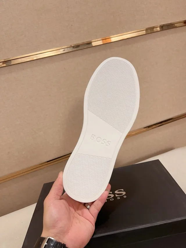 Hugo Boss Logo-Embossed Black Slip-On Lifestyle Sneakers