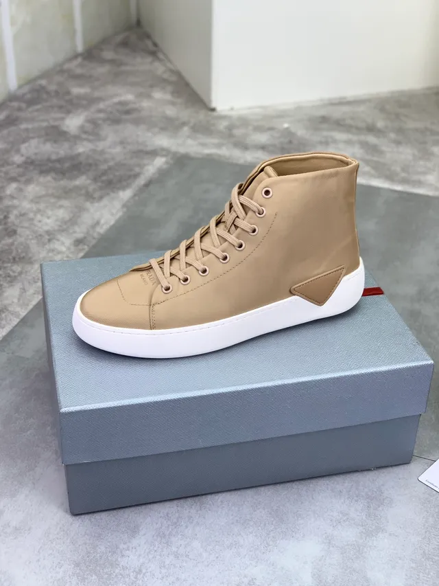Prada High-Top Beige Lifestyle Sneakers