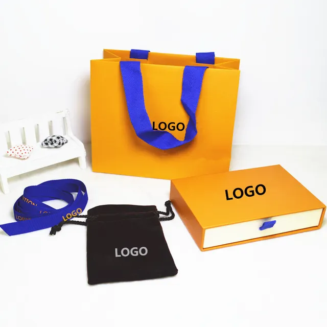 Louis Vuitton Orange Beige Structured Paper Satin Ribbon Handles Tote Bag
