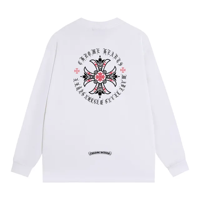 Chrome Hearts Maltese Cross Graphic Black Long-Sleeve T-Shirt