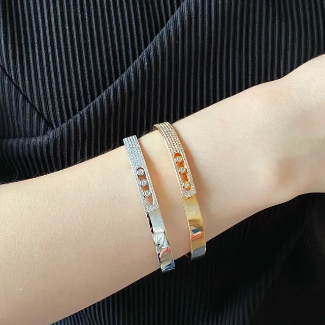 Cartier Juste un Clou Pavé-Set Sliding Motif Bangle Bracelets