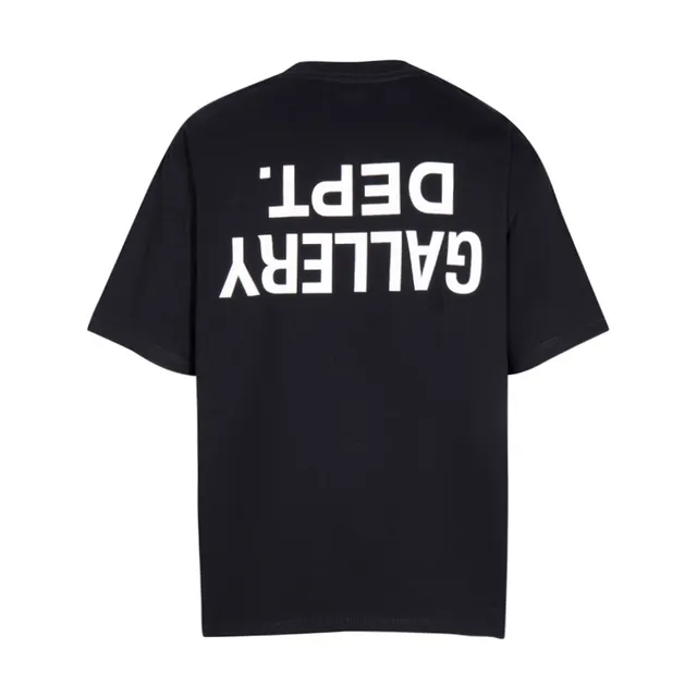 Gallery Dept Black Oversized Fit Screen-Printed Text T-Shirt
