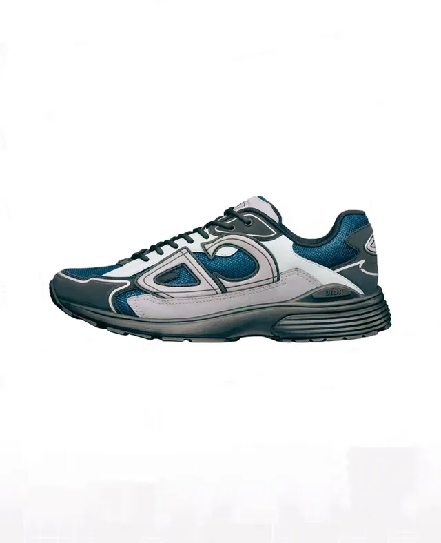 Dior B27 Navy and Mint Green Chunky Sneakers