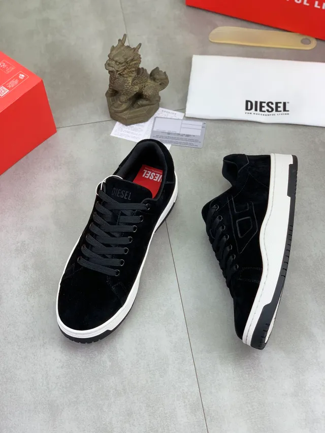 Diesel Black Suede Lifestyle Sneaker