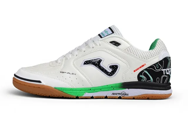 Joma Top-Flex White Green Synthetic-Mesh Upper Sneakers