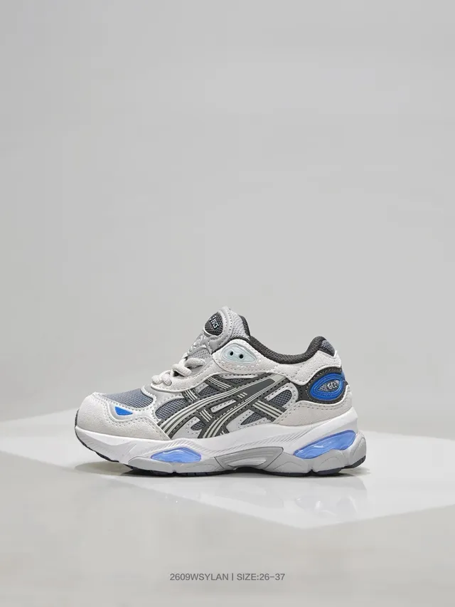ASICS White Blue Midsole Mesh And Synthetic Overlay Chunky Sneakers