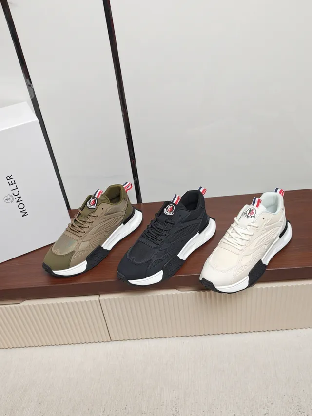 Moncler Black and White Lifestyle Sneakers