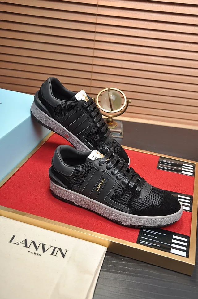 Lanvin Black and Gray Lifestyle Sneakers