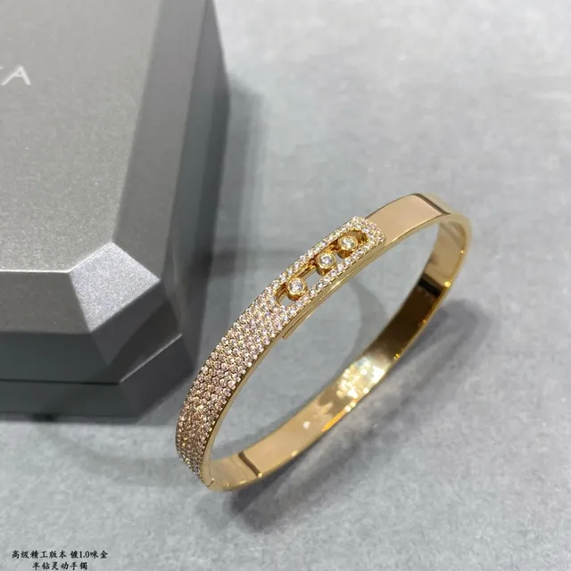 Cartier Juste un Clou Pavé-Set Sliding Motif Bangle Bracelets