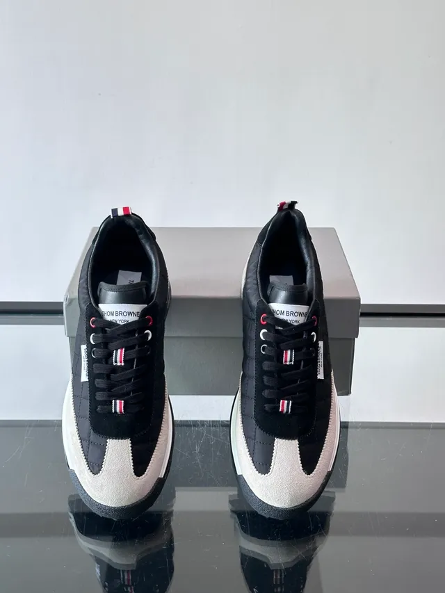 Thom Browne Quilted Nylon and Suede Air Runner Lifestyle Sneakers
