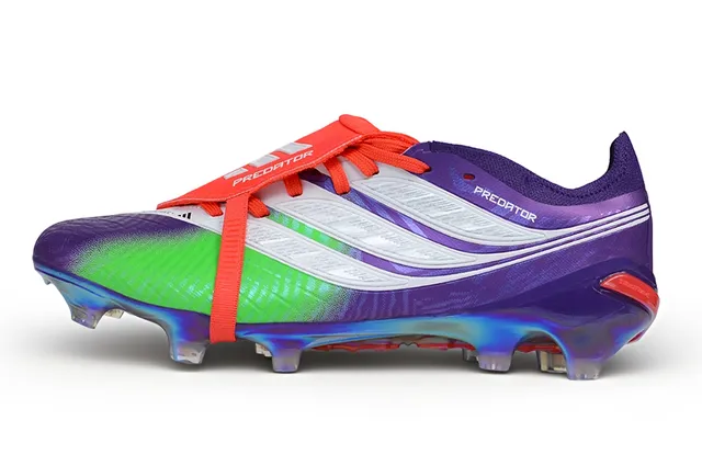 Adidas Predator Purple Multicolor Low-Cut Football Boot Holographic Iridescent Heel Firm-Ground Soccer Shoes