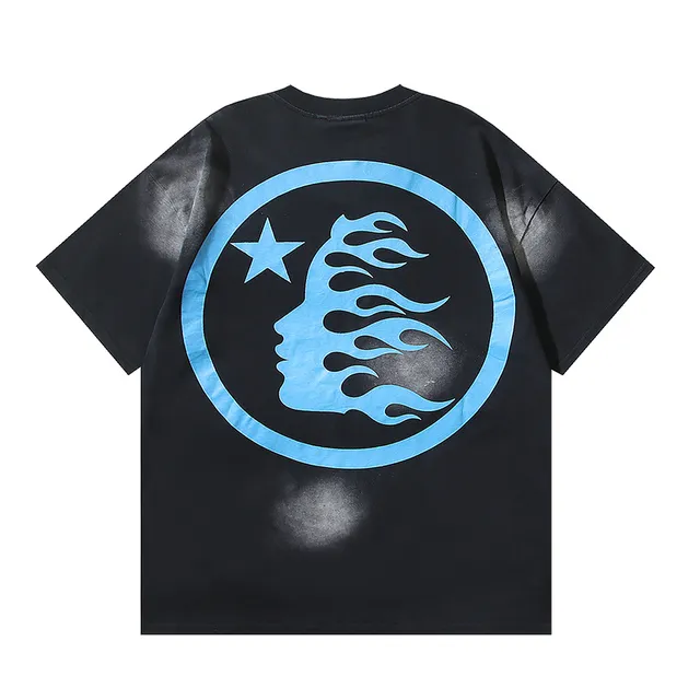 Hellstar Graphic Print Bleached Black T-Shirt