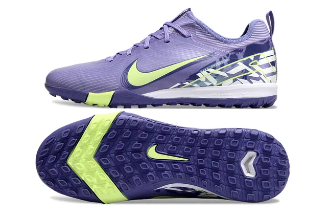 Nike Purple Green Low-Cut Synthetic Upper Indoor Soccer Shoes