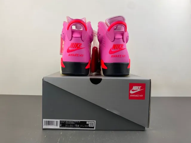 Air Jordan 6 Pink and Red High-Top Basketball Shoes