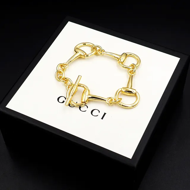 Gucci Horsebit 1955 Gold-Tone Horsebit Link Bracelet