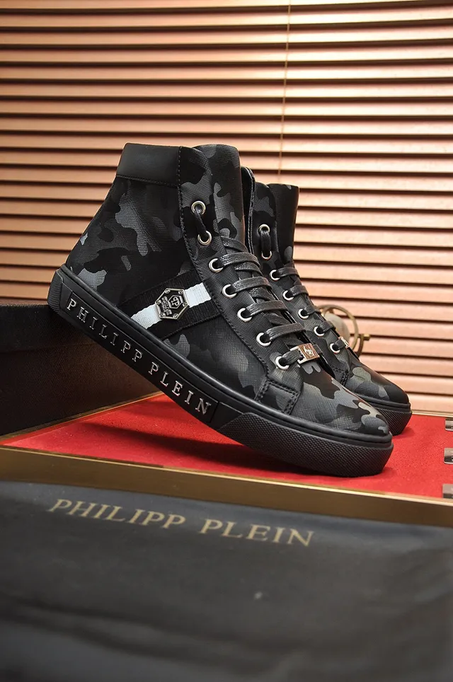 Philipp Plein Camouflage-Print High-Top Sneaker