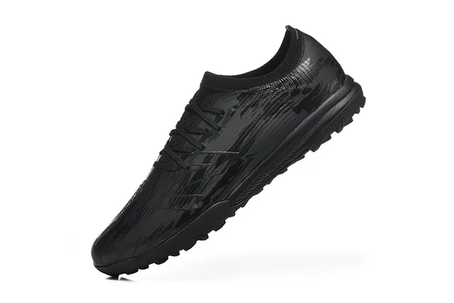 New Balance Black Monochrome Glossy Embossed Upper Turf Soccer Shoes