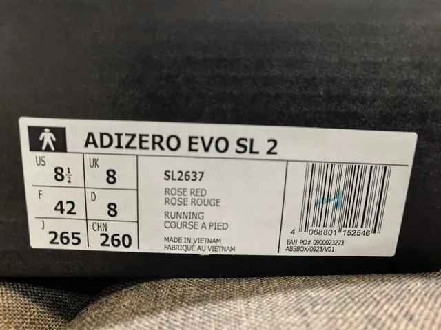 Adidas Adizero Evo SL 2 Pink Black Running Shoes