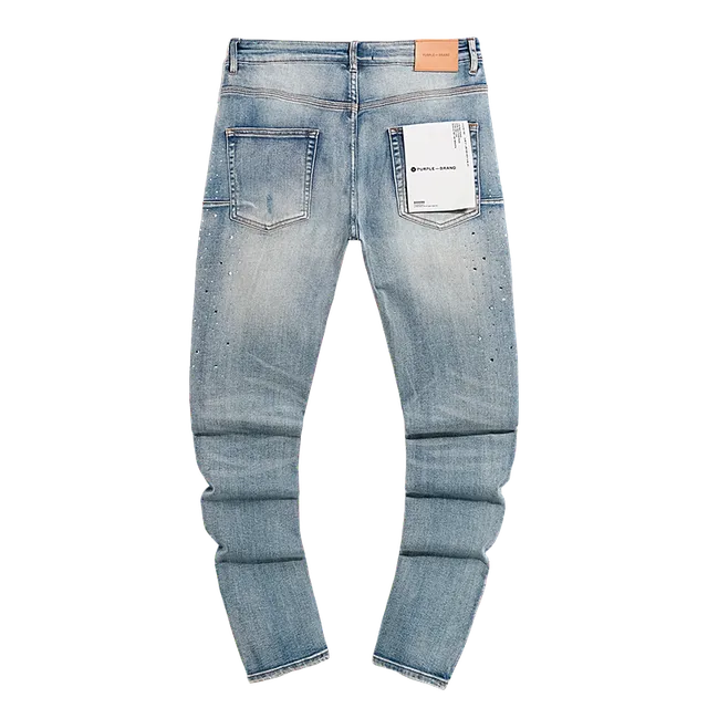 Purple Brand Distressed Light-Wash Slim-Fit Jeans