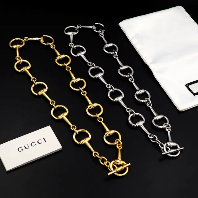 Gucci Horsebit 1955 Silver-Tone Horsebit Link Necklace