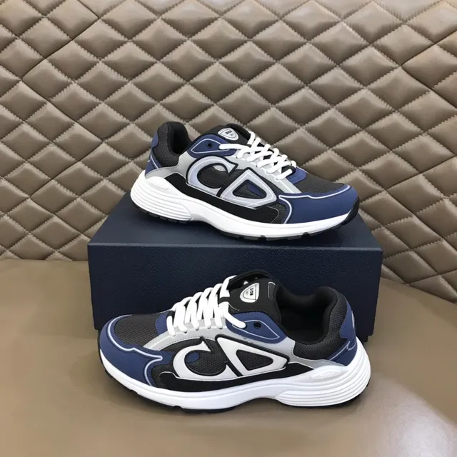 Dior B23 Navy Blue and Black Chunky Sneakers