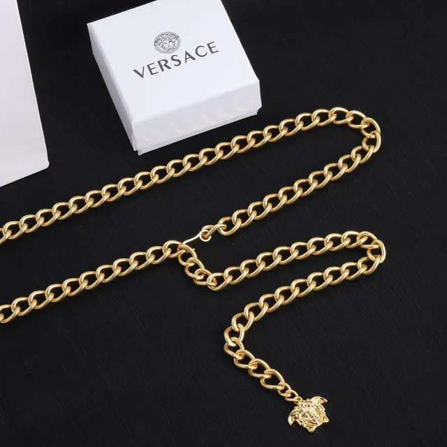 Versace Chain Reaction Gold-Tone Medusa Head Necklace