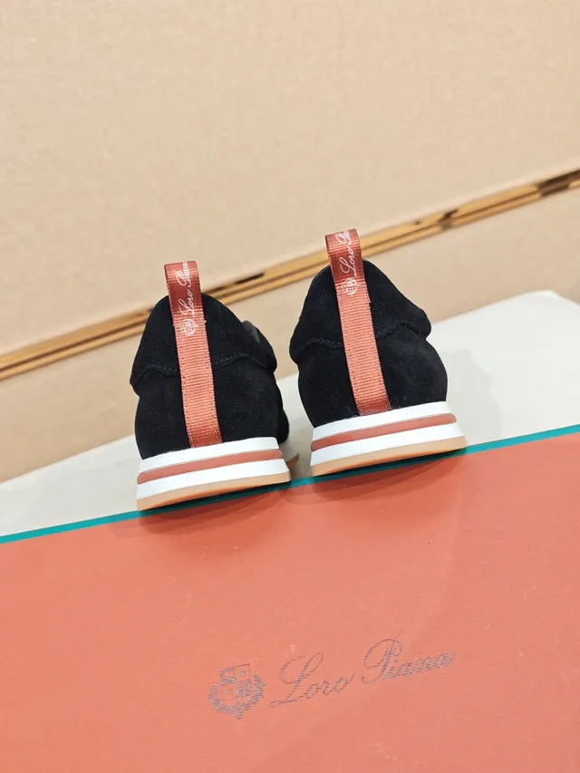 Black White Slip-On Suede Upper Sneakers