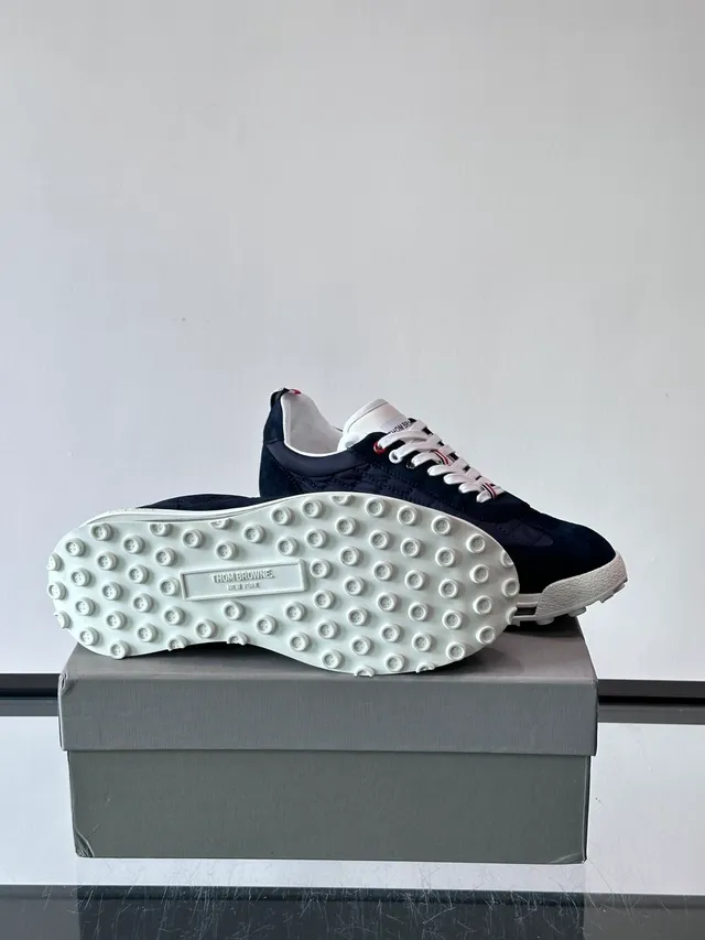 Thom Browne Air Quilted Runner Navy White Lifestyle Sneakers