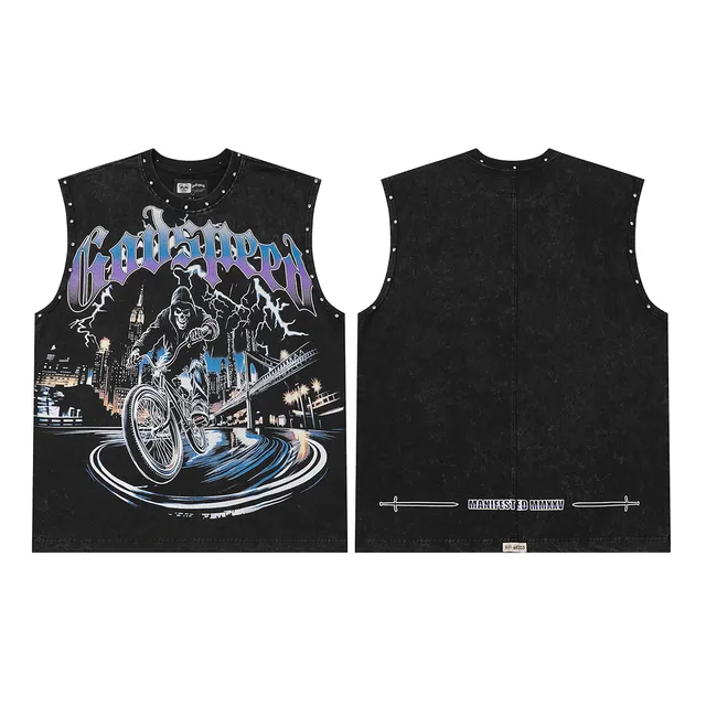 Godspeed Studded Graphic Vest Top