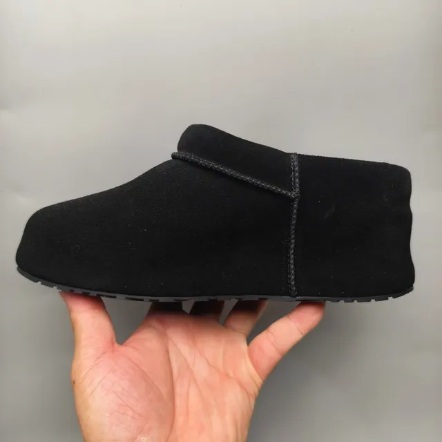 UGG Black White Suede Upper Shearling-Lined Casual Shoes