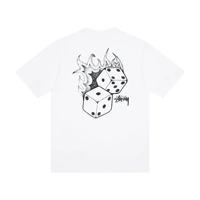 Stussy Dice Flame Graphic T-Shirt