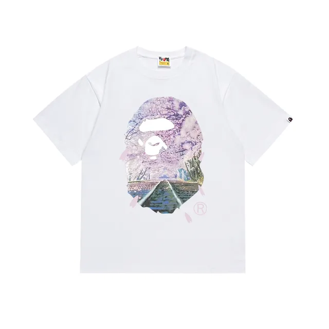 A Bathing Ape Graphic Ape Head Cherry Blossom T-Shirt