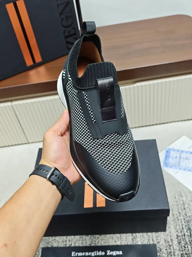 Zegna Slip-On Knit Lifestyle Sneaker