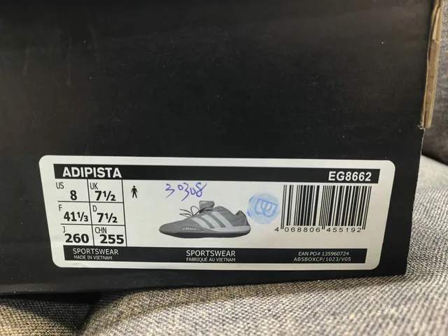 Adidas Gray White Quilted Upper Three-Stripe Side Panel Sneakers